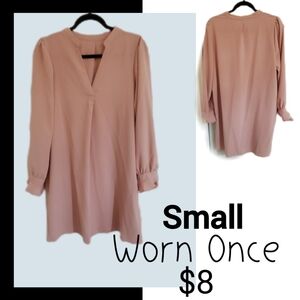 Blush Pink Shift Dress